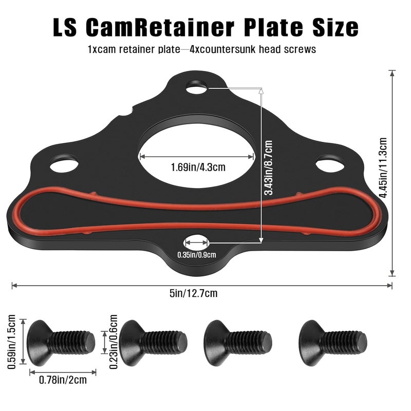 RSHEXJI Camshaft Retainer Plate Gasket & Bolt Kit Compatible with GM Gen 3, 4, 5 LS & LT Engines – Fits LS1 LS2 LS3 L83 L86 L87 4.8L 5.3L 6.0L 6.2L – Replaces 12589016, BTR89016 - Image 4
